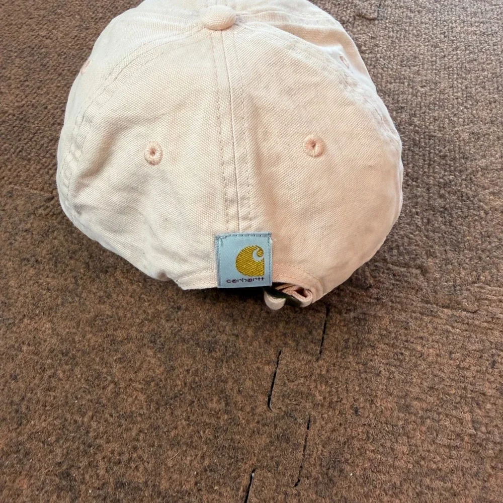 Carhartt Canvas Script Graphic Cap Peach Pink Hat AH5247-W Adjustable Strapback